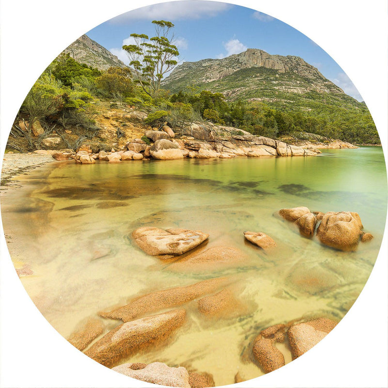 Freycinet National Park (Round) Jigsaw Puzzle by Artist Jaime Dormer and Manufactured by QPuzzles in Queensland