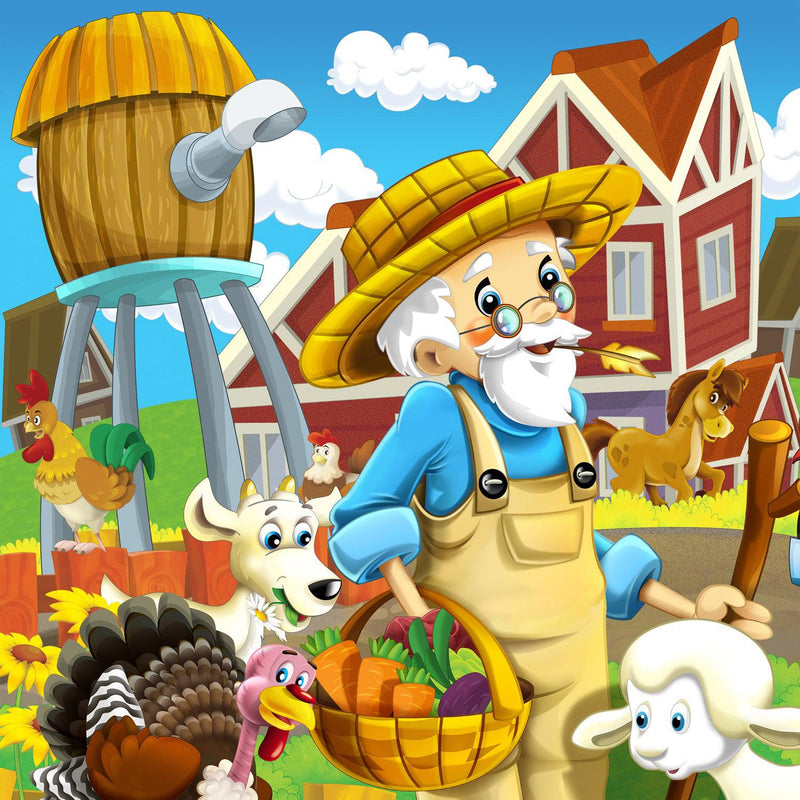 Fun on the Farm II (Square) Jigsaw Puzzle by Artist QPuzzles and Manufactured by QPuzzles in Queensland