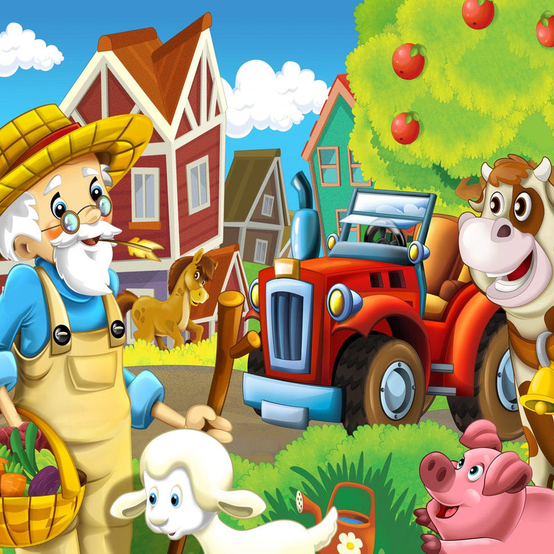 Fun on the Farm (Square) Jigsaw Puzzle by Artist QPuzzles and Manufactured by QPuzzles in Queensland