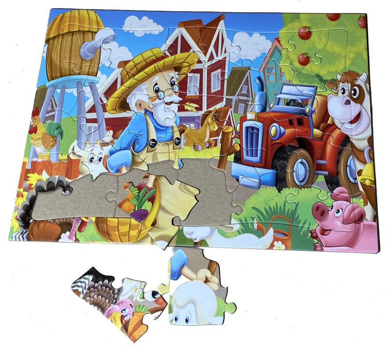 Fun on the Farm (Tray Puzzle) Jigsaw Puzzle by Artist QPuzzles and Manufactured by QPuzzles in Queensland
