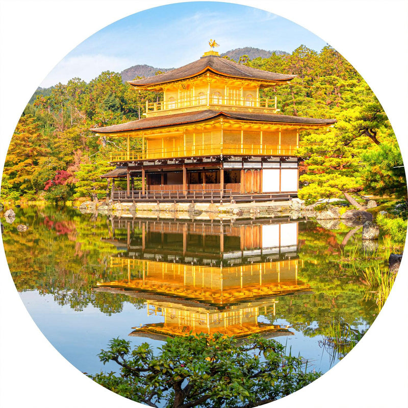 Golden Pavilion (Round) Jigsaw Puzzle by Artist Jaime Dormer and Manufactured by QPuzzles in Queensland