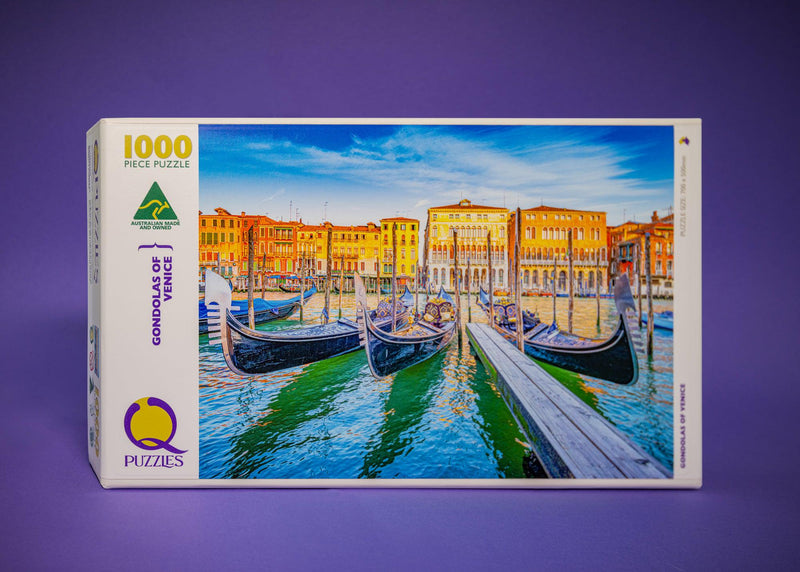 Gondolas of Venice (Landscape) Jigsaw Puzzle by Artist James Dormer and Manufactured by QPuzzles in Queensland