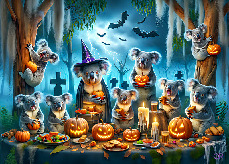 Halloween Koalas (Landscape)