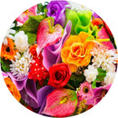 Just Flowers (Round) Jigsaw Puzzle by Artist QPuzzles and Manufactured by QPuzzles in Queensland