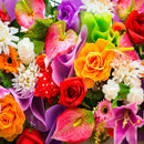 Just Flowers (Square) Jigsaw Puzzle by Artist QPuzzles and Manufactured by QPuzzles in Queensland