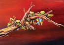 Just Hanging - Red Frog (Landscape) Jigsaw Puzzle by Artist Deborah Broughton and Manufactured by QPuzzles in Queensland