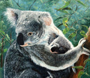 Koala and Baby (Square) Jigsaw Puzzle by Artist Ebony Bennett and Manufactured by QPuzzles in Queensland