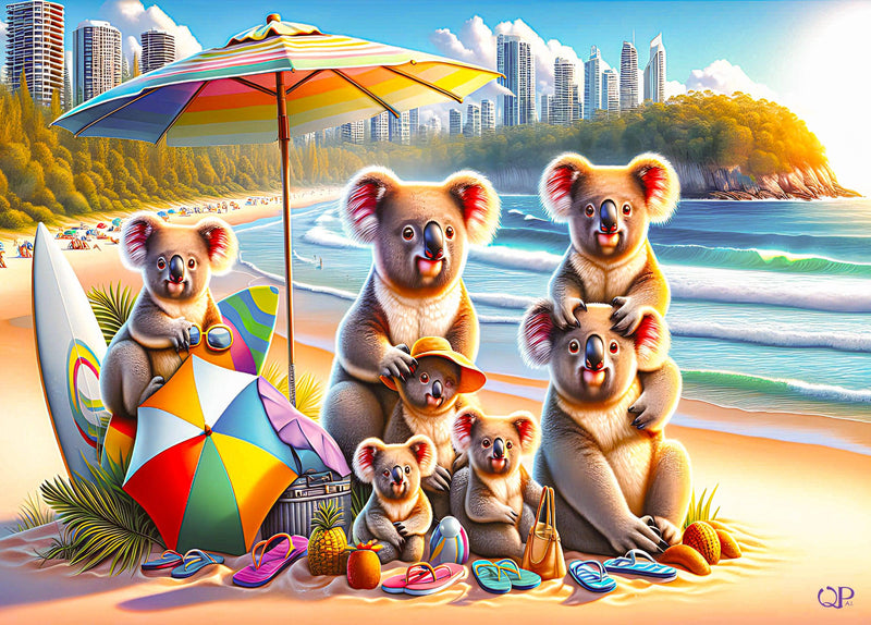 Koalas on Holidays (Landscape)