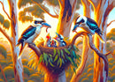 Kookaburras Feeding (Landscape)