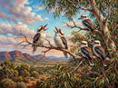 Kookaburras In the Gums (Landscape)