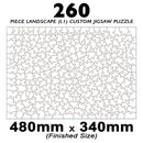 260 Piece Landscape (7to5) Custom Jigsaw 480x340mm (Retail)