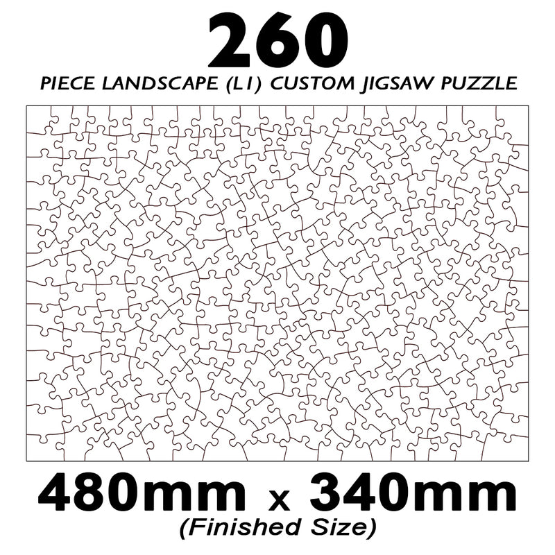 260 Piece Landscape (7to5) Custom Jigsaw 480x340mm (Retail)