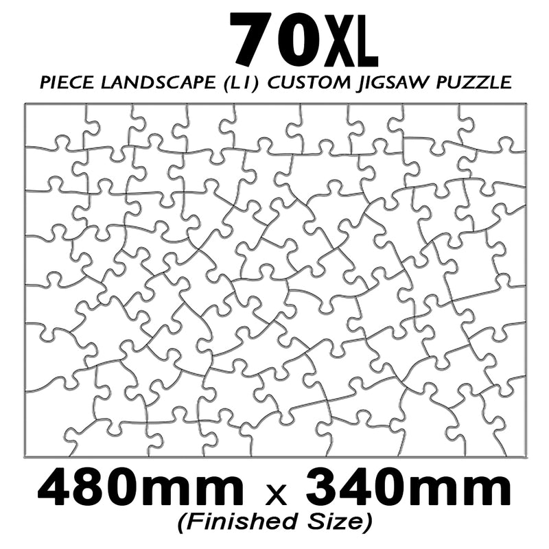 70XL Piece Landscape (7to5) Custom Jigsaw 480x340mm (Retail)