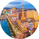 Las Vegas (Round) Jigsaw Puzzle by Artist Jaime Dormer and Manufactured by QPuzzles in Queensland