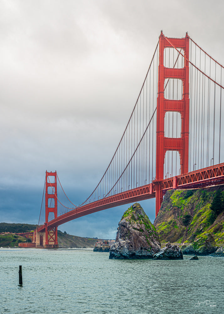 Lime Point Golden Gate Bridge (Portrait)
