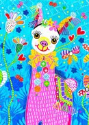 Llively & Llovely Llamma (Portrait) Jigsaw Puzzle by Artist Donna Sharam and Manufactured by QPuzzles in Queensland