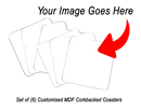 Design Your Own Personalised MDF Cork Backed Coasters (Includes Artwork)
