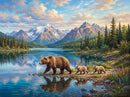 Mother and her Cubs (Landscape)