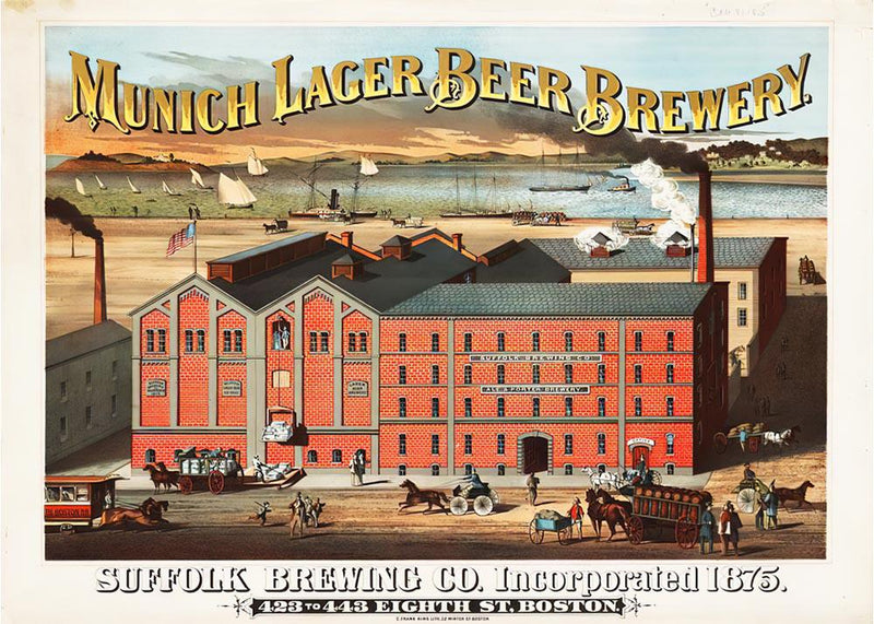 Munich Lager Beer Brewery Suffolk Brewing Co Inc 1875 (Landscape) Jigsaw Puzzle by Artist QPuzzles and Manufactured by QPuzzles in Queensland
