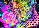 Neon Rainbow Leopard (Landscape)