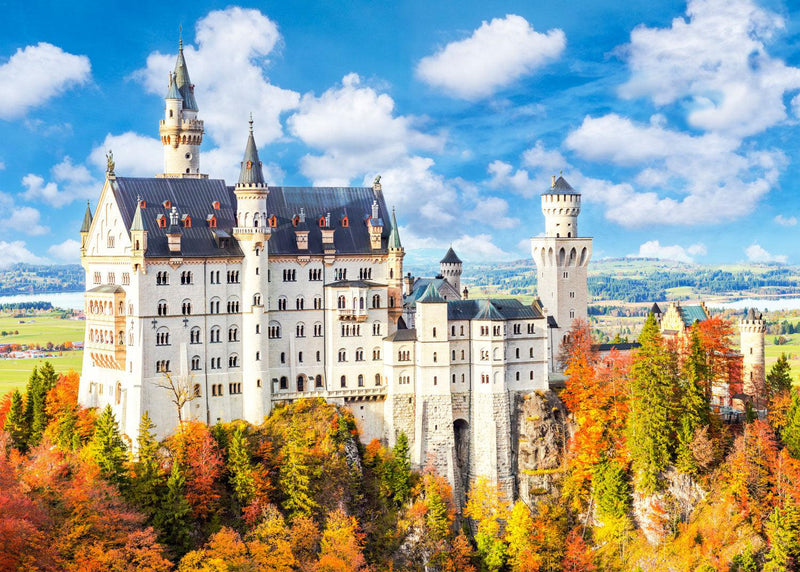 Neuschwanstein Castle (Landscape) Jigsaw Puzzle by Artist Jaime Dormer and Manufactured by QPuzzles in Queensland