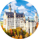 Neuschwanstein Castle (Round) Jigsaw Puzzle by Artist Jaime Dormer and Manufactured by QPuzzles in Queensland