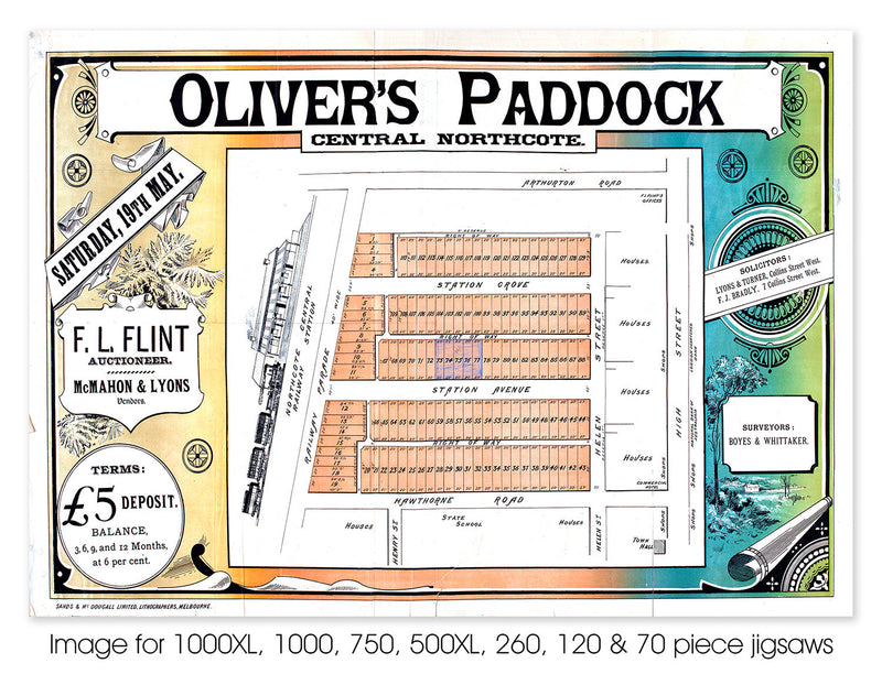 Oliver's Paddock, Central Northcote, circa 1894