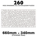 260 Piece Panoramic (2to1) Custom Jigsaw 660x340mm (Retail)