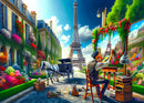 Painting The Eiffel (Landscape)