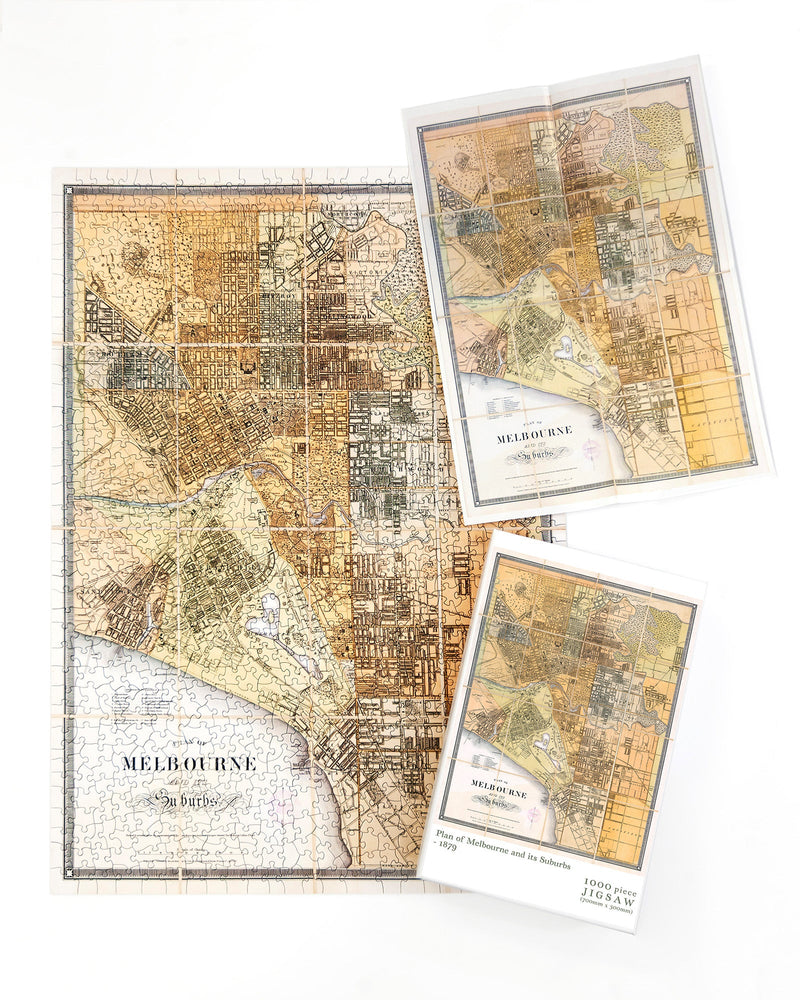 Plan of Melbourne and its Suburbs - 1879