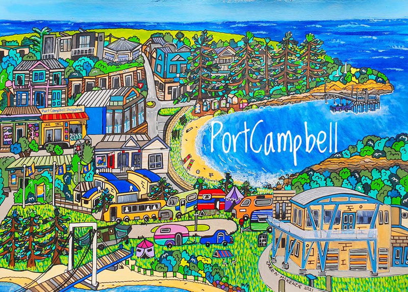 Port Campbell (Landscape) Jigsaw Puzzle by Artist Karen McKenzie and Manufactured by QPuzzles in Queensland