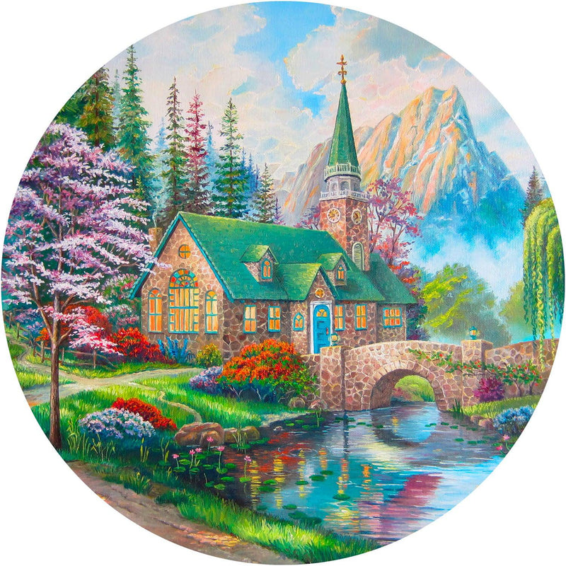 Private Paradise (Round) Jigsaw Puzzle by Artist QPuzzles and Manufactured by QPuzzles in Queensland