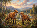 Red Foxes Love (Landscape)