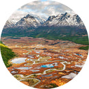 River Below the Andes (Round) Jigsaw Puzzle by Artist Jaime Dormer and Manufactured by QPuzzles in Queensland