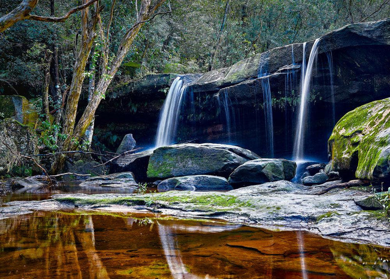 Sumersby Falls (Landscape) Jigsaw Puzzle by Artist Bruce Pottinger and Manufactured by QPuzzles in Queensland