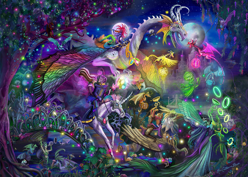 Summer Night Dragon Circus (Landscape)