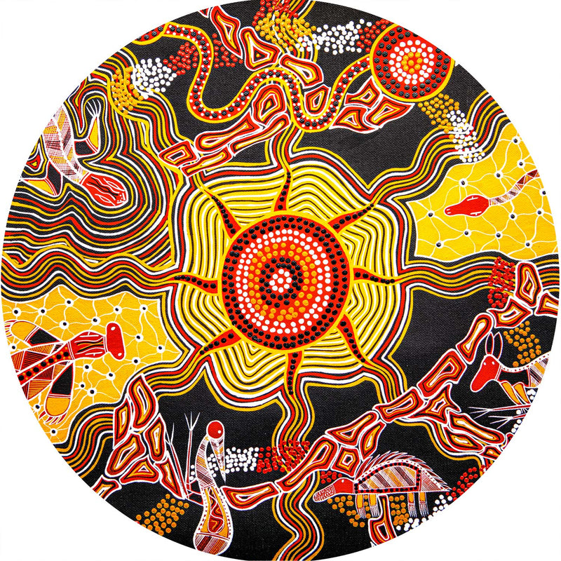 Sun & The Moon (Round) Jigsaw Puzzle by Artist Lionel Phillips and Manufactured by QPuzzles in Queensland