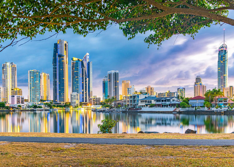 Surfers Paradise Skyline (Landscape) Jigsaw Puzzle by Artist James Dormer and Manufactured by QPuzzles in Queensland