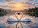 Swans of Love (Landscape)