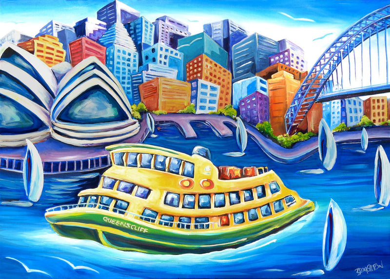 Sydney Ferry (Landscape) Jigsaw Puzzle by Artist Deborah Broughton and Manufactured by QPuzzles in Queensland