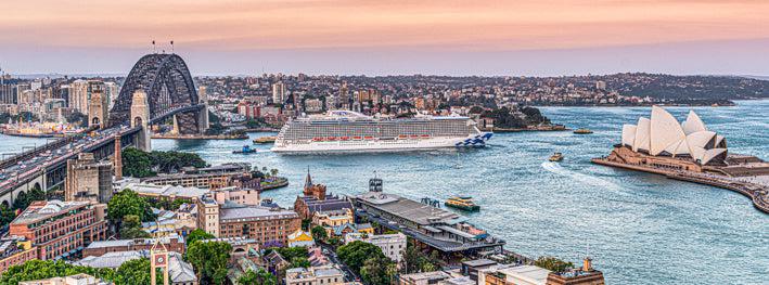 Sydney Harbour Sunset (Panorama) Jigsaw Puzzle by Artist Jaime Dormer and Manufactured by QPuzzles in Queensland