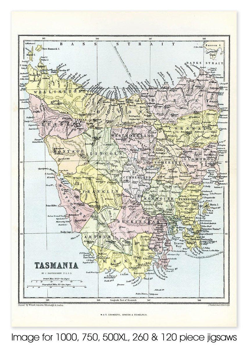 Tasmania, circa 1882 (Portrait) Jigsaw Puzzle by Artist Craig Holloway and Manufactured by QPuzzles in Queensland