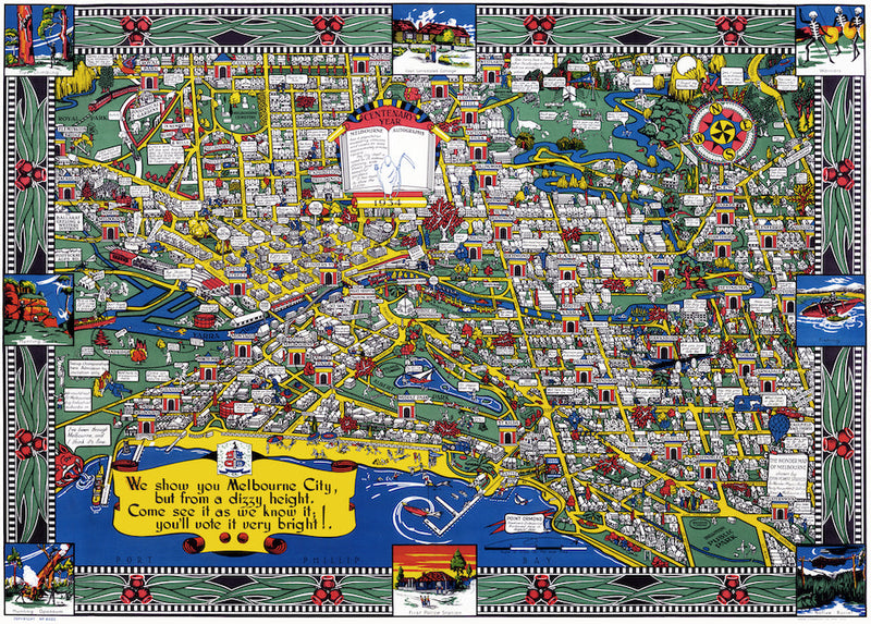 The Wonder Map of Melbourne 1934 (Landscape) QPuzzles
