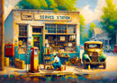 Town Service Station (Landscape)