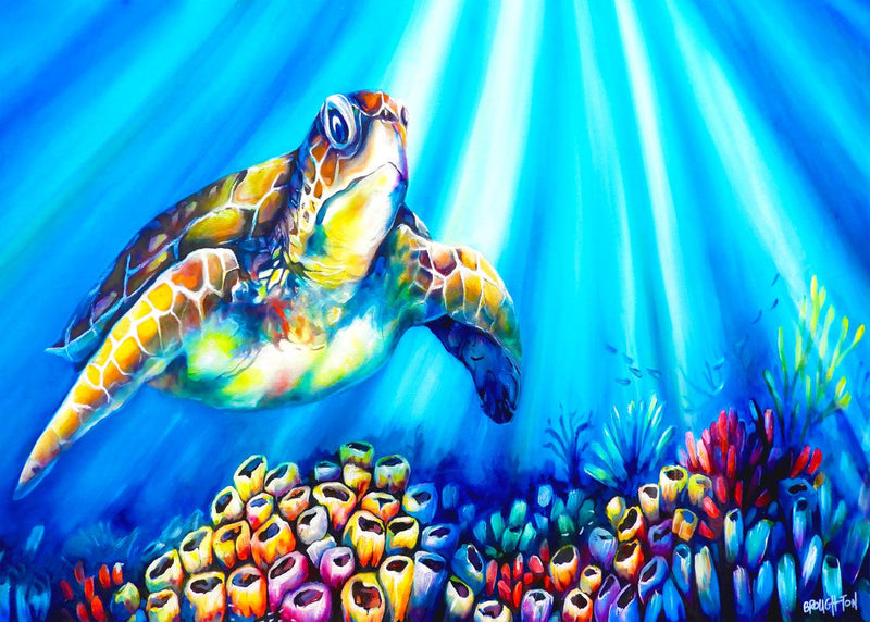Turtle Reef (Landscape) Jigsaw Puzzle by Artist Deborah Broughton and Manufactured by QPuzzles in Queensland