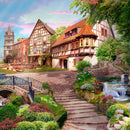 Village Walk (Square) Jigsaw Puzzle by Artist QPuzzles and Manufactured by QPuzzles in Queensland