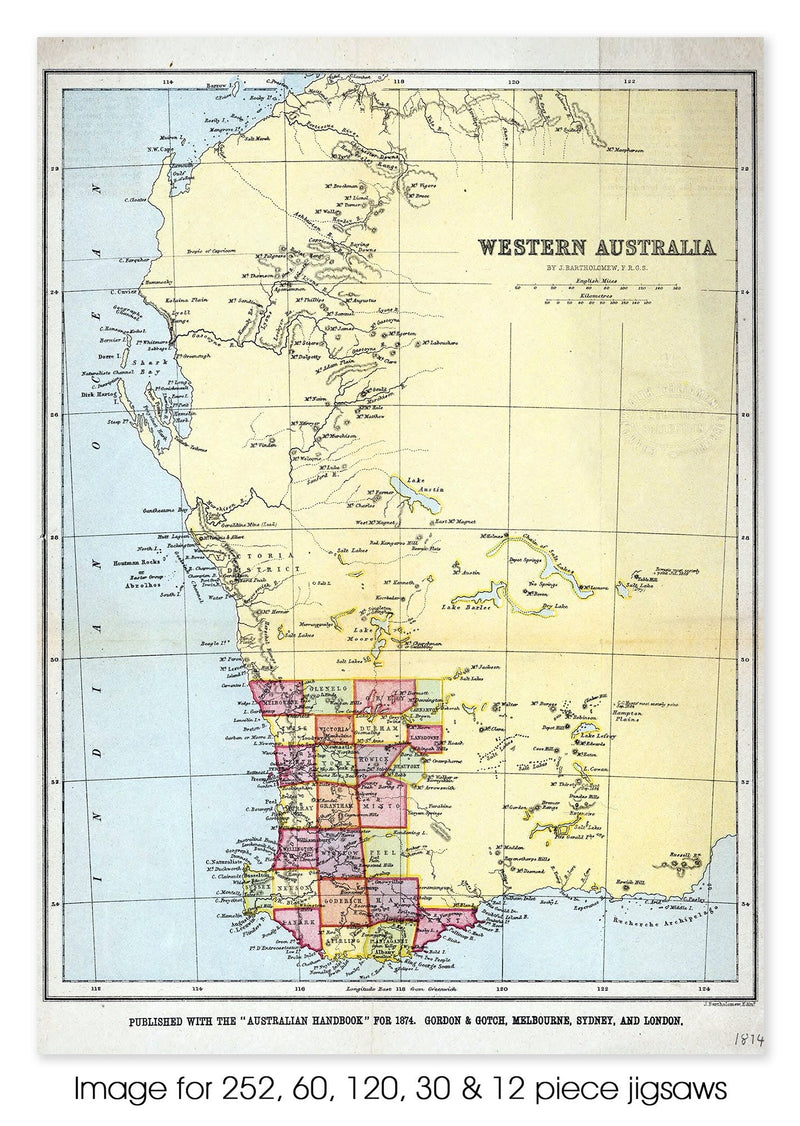 Western Australia - 1874 (Portrait) Jigsaw Puzzle by Artist Craig Holloway and Manufactured by QPuzzles in Queensland