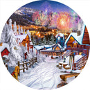 Winter Playground (Round) Jigsaw Puzzle by Artist MGL Licensing and Manufactured by QPuzzles in Queensland