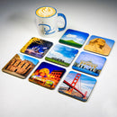 World's Iconic Photo Collage - Coaster Collection