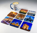 World's Iconic Photo Collage - Coaster Collection